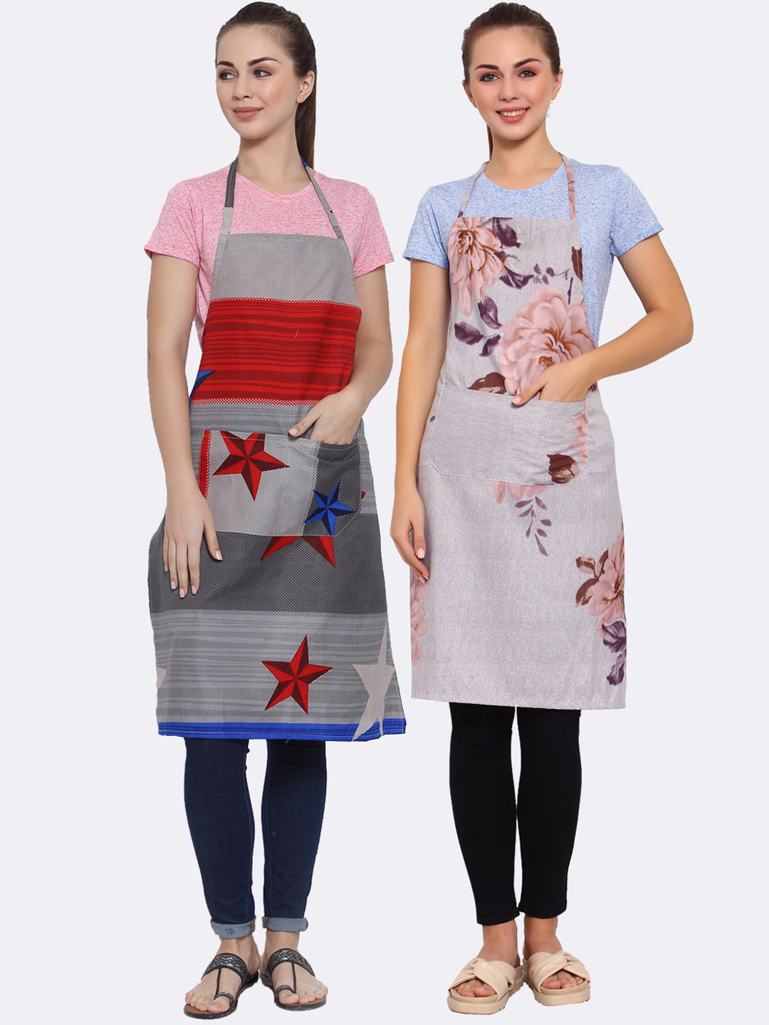 Arrabi Pack of 2 Multicolored Printed Apron, Multi
Arrabi Pack of 2 Multicolored Printed Apron, Multi