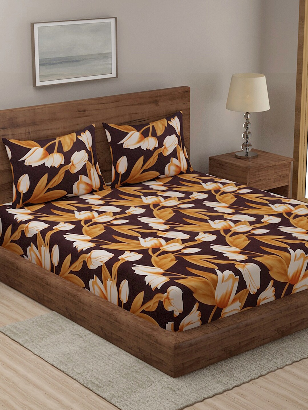 TAG 7 Brown & Grey Geometric Printed Cotton 210 TC 2 King Bedsheet with 4 Pillow Covers
TAG 7 Brown & Grey Geometric Printed Cotton 210 TC 2 King Bedsheet with 4 Pillow Covers