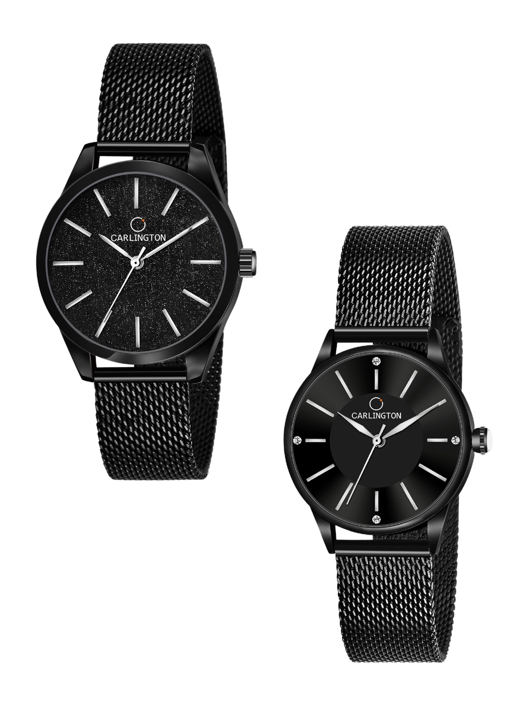 CARLINGTON Set-2 Women Bracelet Style Straps Analogue Watch CT2001 Black-CT2004 Black, Multi
CARLINGTON Set-2 Women Bracelet Style Straps Analogue Watch CT2001 Black-CT2004 Black, Multi