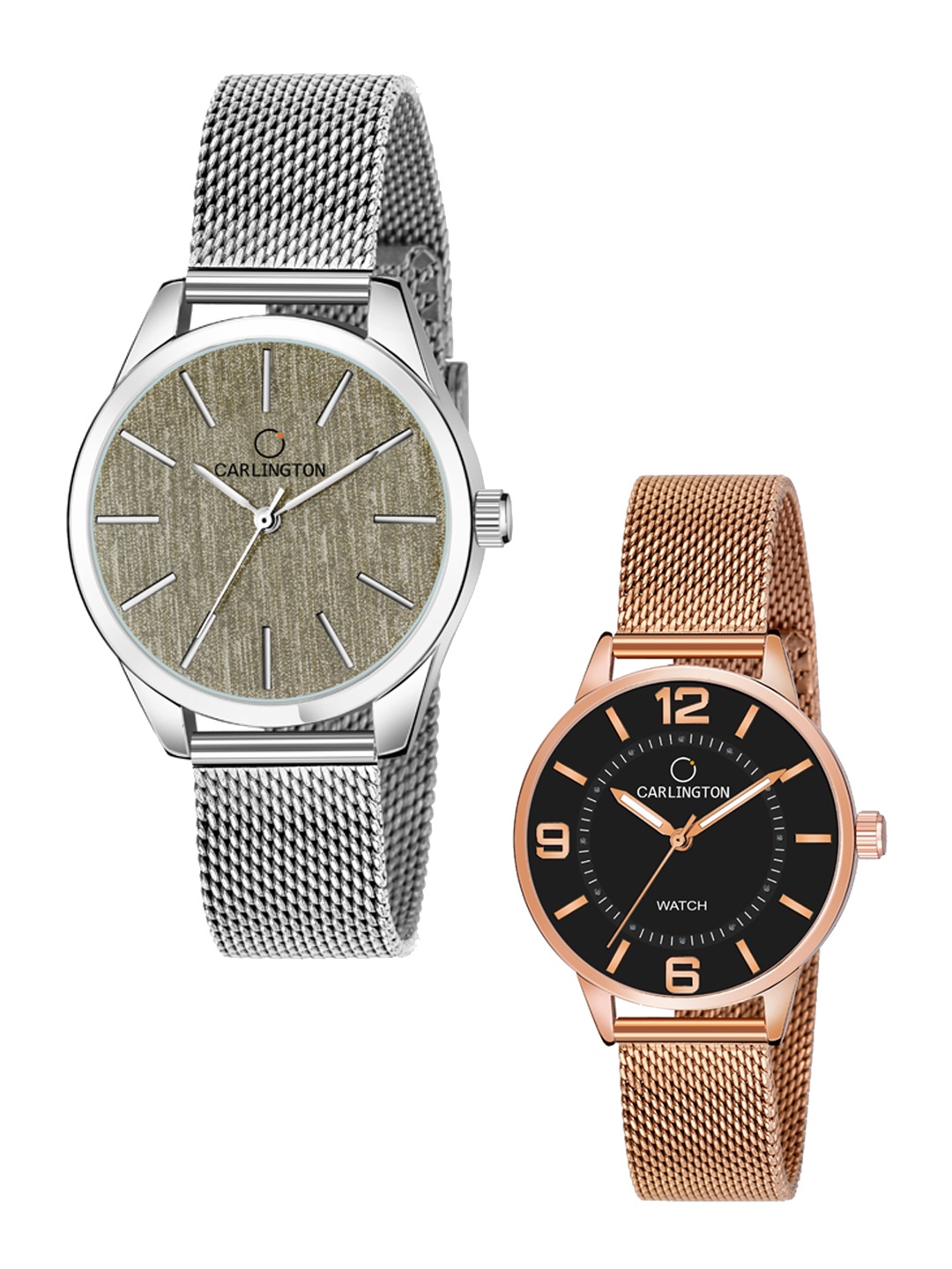 CARLINGTON Women Set Of 2 Multicoloured Bracelet Style Straps Analogue Watches, Multi
CARLINGTON Women Set Of 2 Multicoloured Bracelet Style Straps Analogue Watches, Multi