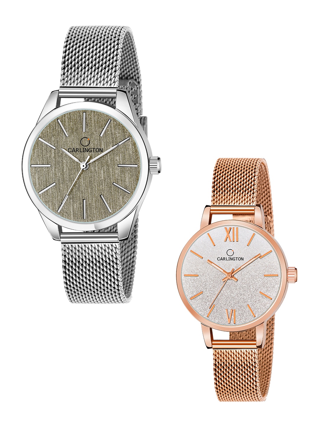 CARLINGTON Women 2 Multicoloured Dial Stainless Steel Bracelet Style Straps Analogue Watch, Multi
CARLINGTON Women 2 Multicoloured Dial Stainless Steel Bracelet Style Straps Analogue Watch, Multi