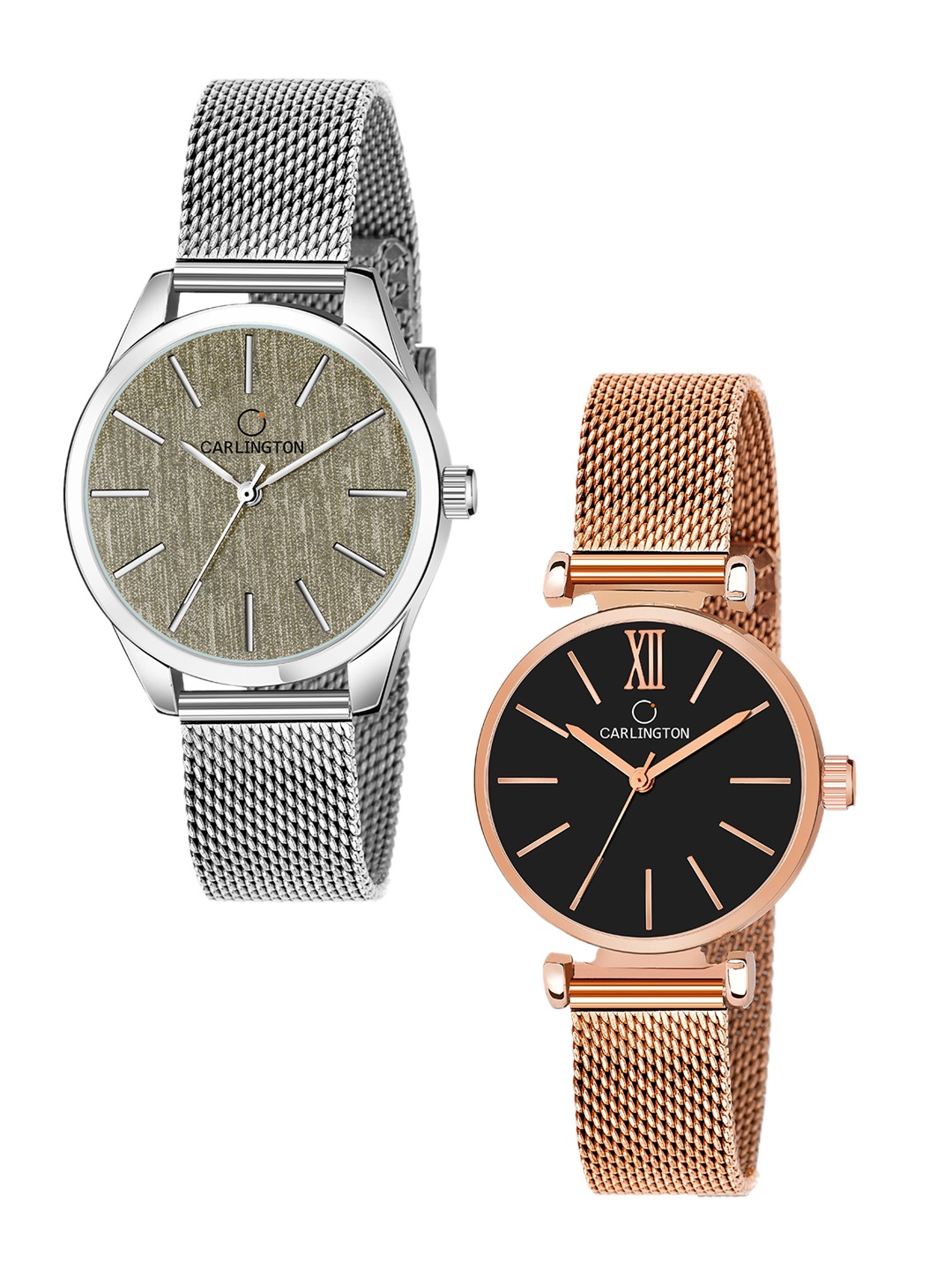 CARLINGTON Women Set Of 2 Bracelet Style Straps Analogue Watches CT2001 CT2016, Multi
CARLINGTON Women Set Of 2 Bracelet Style Straps Analogue Watches CT2001 CT2016, Multi