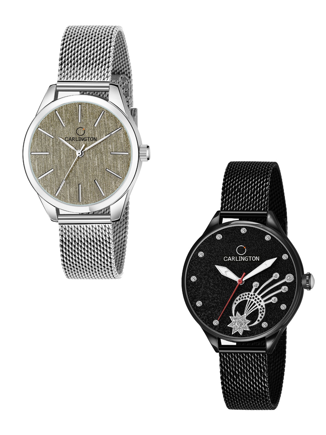 CARLINGTON Women Set Of 2 Analogue Watch CT2001 CT2020, Multi