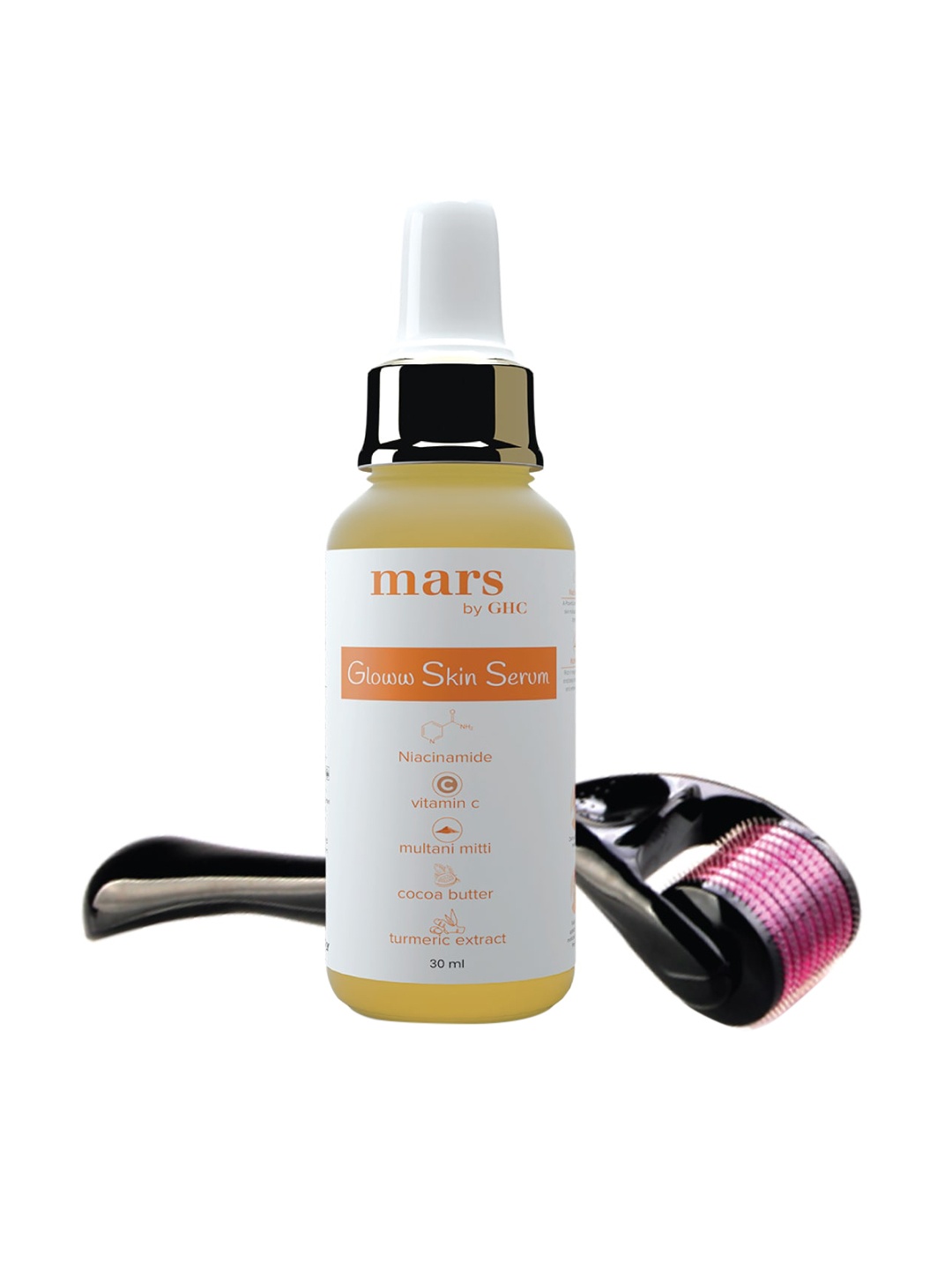 mars by GHC Set of Vitamin C & Niacinamide Glow Serum 30 ml & Derma Roller Skin Care Kit, White
mars by GHC Set of Vitamin C & Niacinamide Glow Serum 30 ml & Derma Roller Skin Care Kit, White