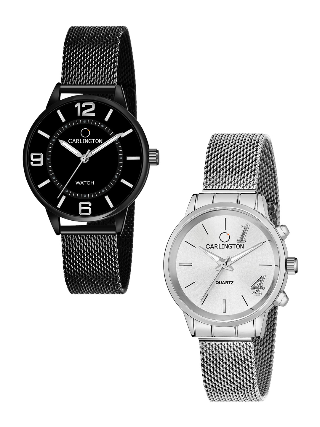CARLINGTON Women Set Of 2 Mutlicoloured Bracelet Style Straps Analogue Watches, Multi
CARLINGTON Women Set Of 2 Mutlicoloured Bracelet Style Straps Analogue Watches, Multi