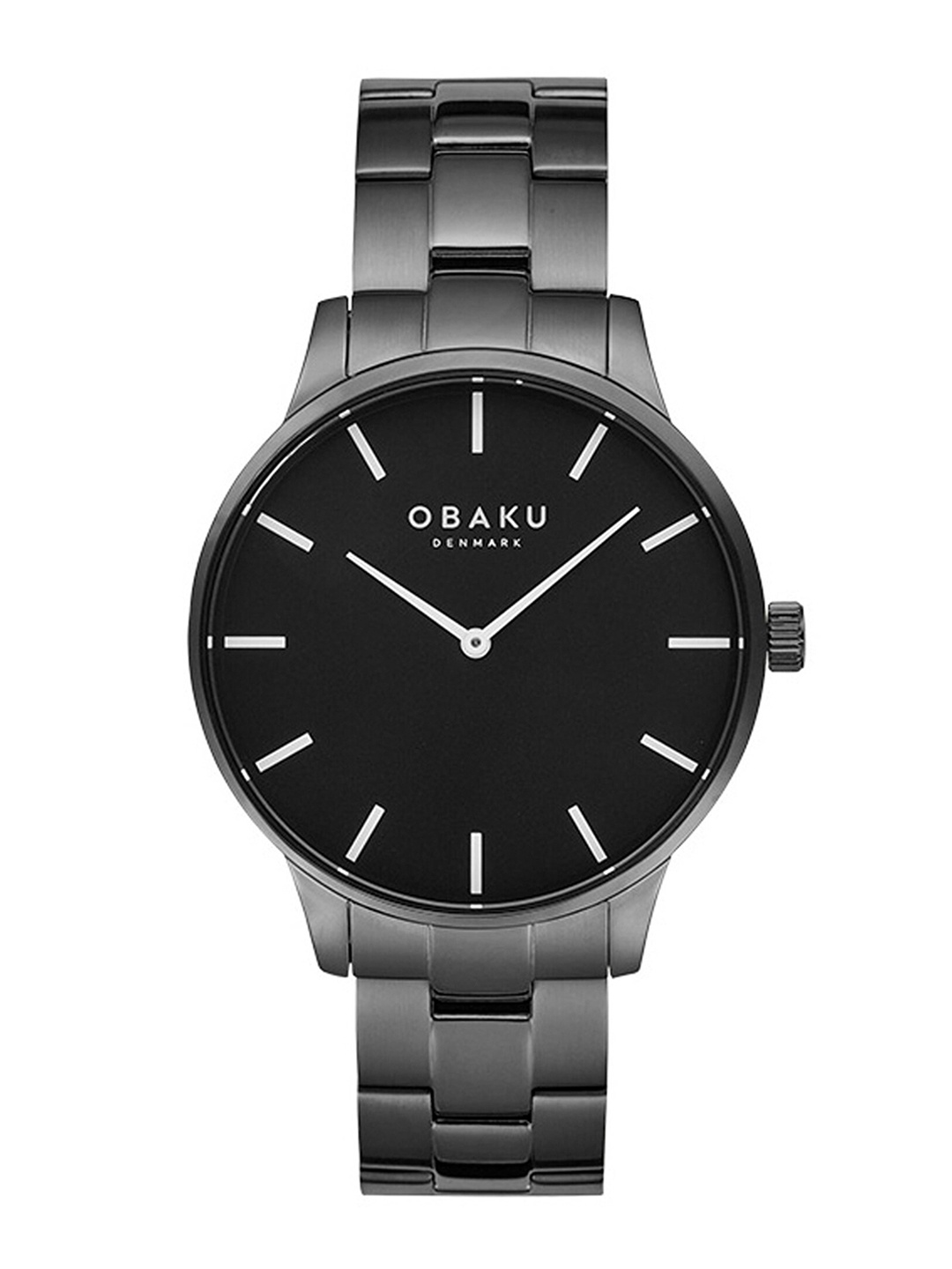Obaku Men Black Brass Embellished Dial & Black Stainless Steel Bracelet Style Straps Analogue Watch
Obaku Men Black Brass Embellished Dial & Black Stainless Steel Bracelet Style Straps Analogue Watch