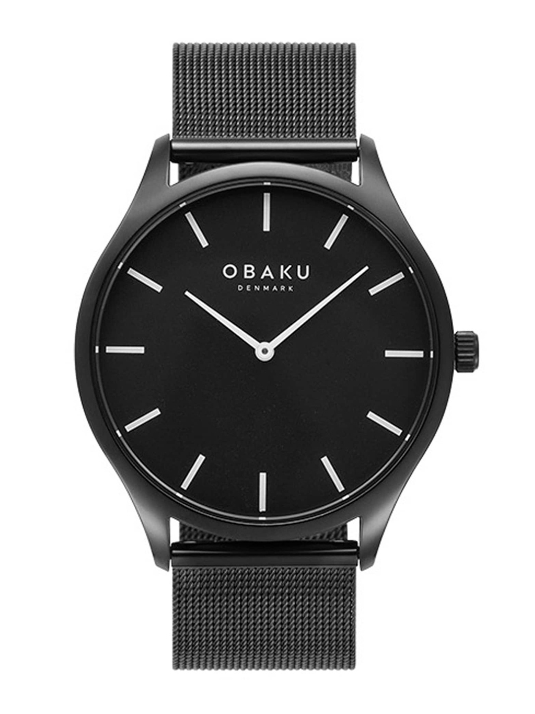 Obaku Men Black Brass Dial & Black Stainless Steel Bracelet Style Straps Analogue Watch
Obaku Men Black Brass Dial & Black Stainless Steel Bracelet Style Straps Analogue Watch