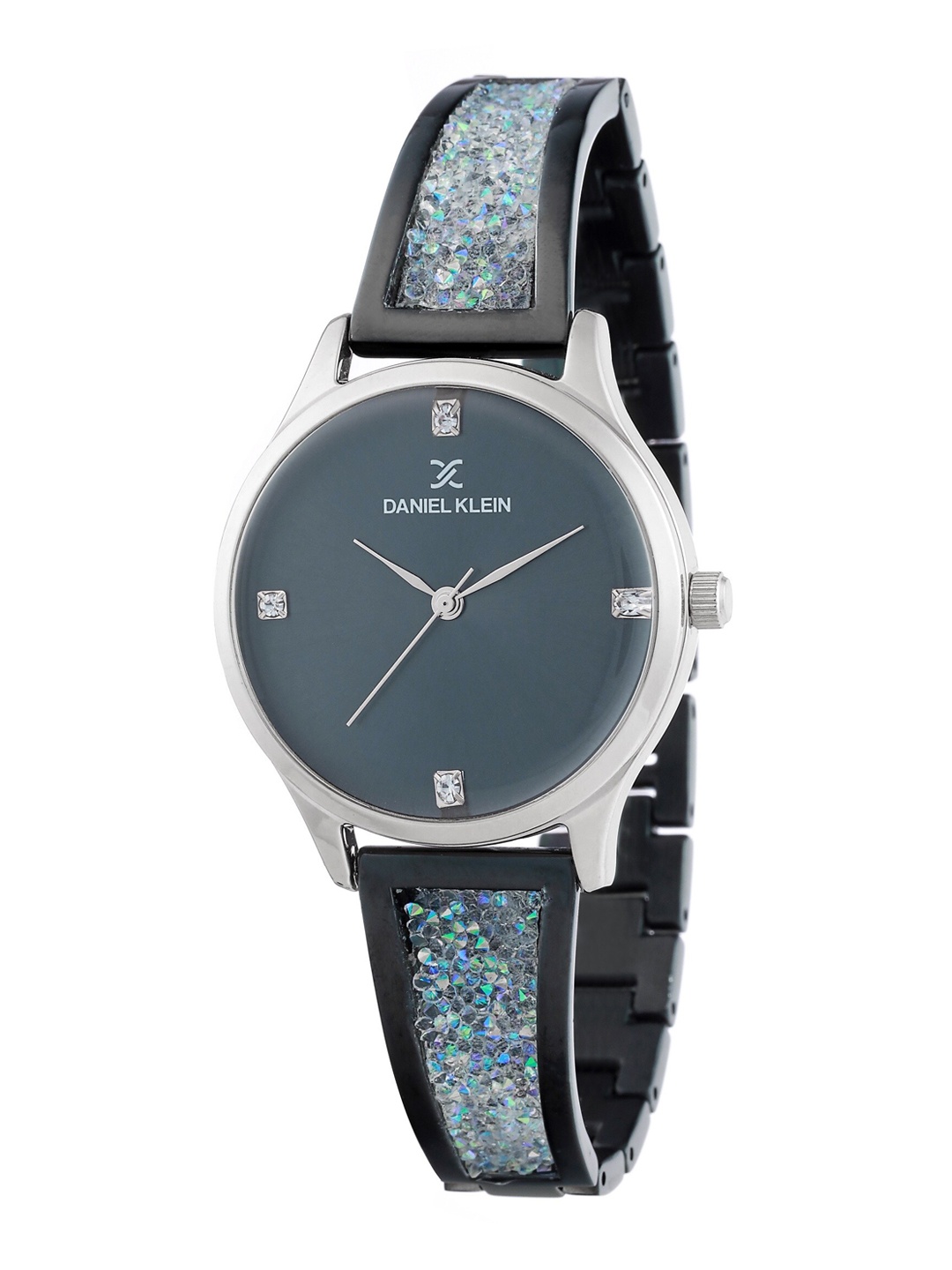 Daniel Klein Women Blue Embellished Dial & Black Bracelet Style Straps Analogue Watch
Daniel Klein Women Blue Embellished Dial & Black Bracelet Style Straps Analogue Watch