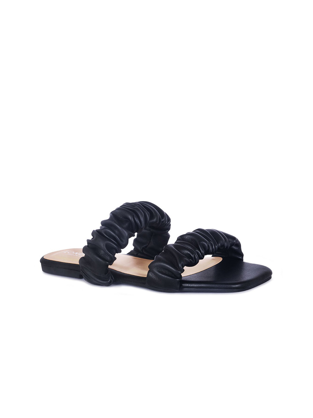 London Rag Women Black Striped Open Toe Flats
London Rag Women Black Striped Open Toe Flats