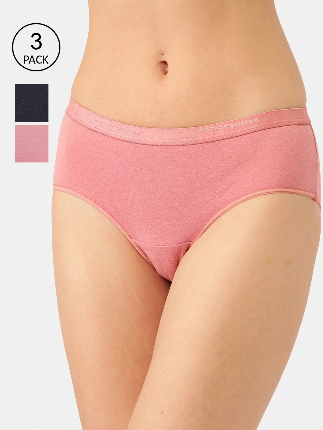 Inner Sense Pack of 3 Multicolored Organic Cotton Antimicrobial High Waist Hipster, Multi
Inner Sense Pack of 3 Multicolored Organic Cotton Antimicrobial High Waist Hipster, Multi