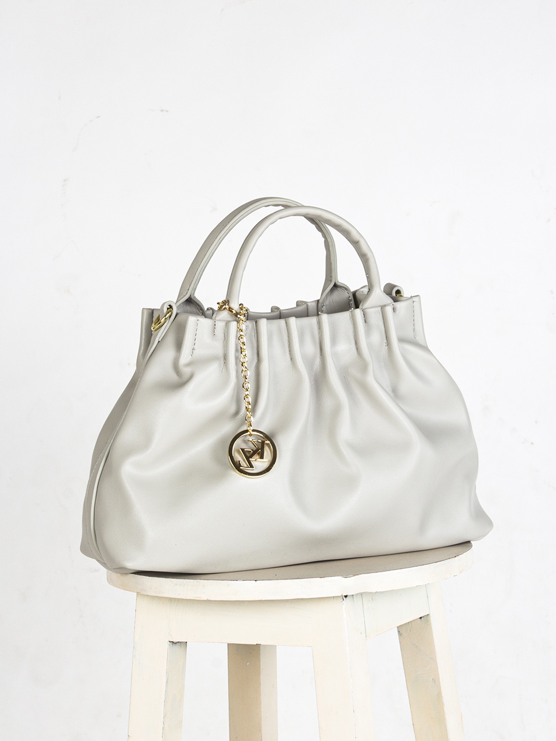 Kazo Grey PU Shopper Handheld Bag