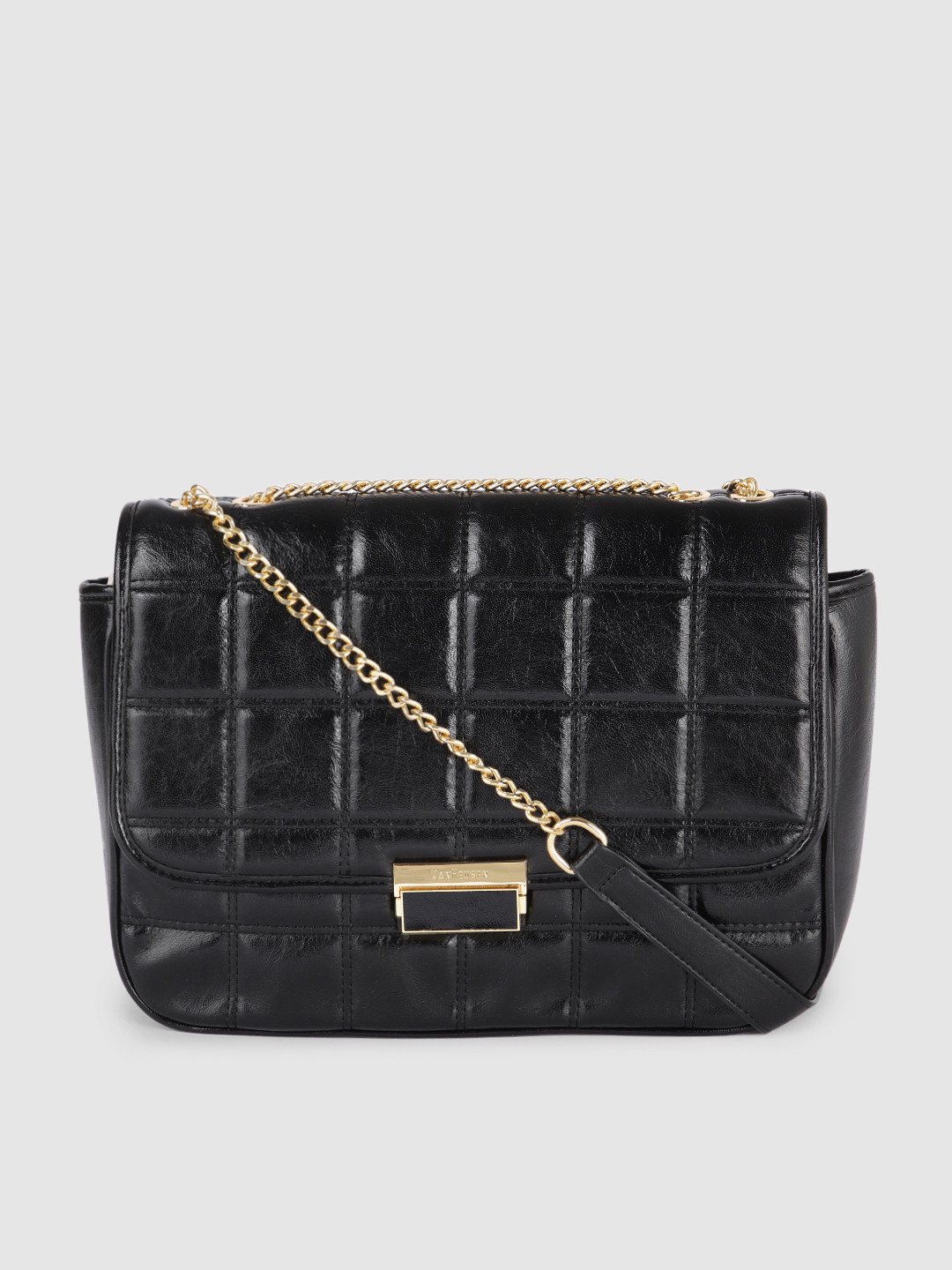 Van Heusen Black Textured Structured Sling Bag 
Van Heusen Black Textured Structured Sling Bag