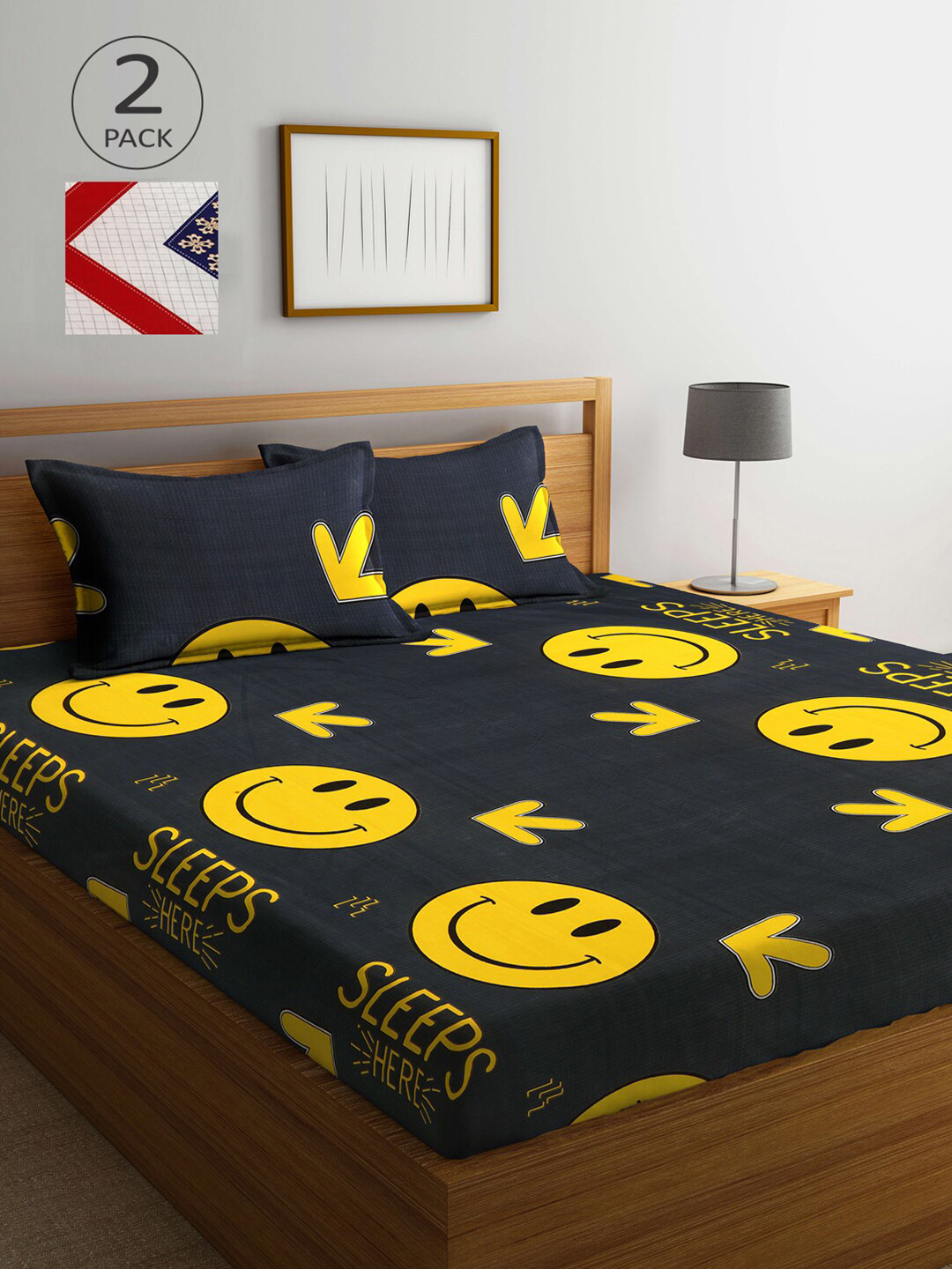 KLOTTHE Black & Yellow Cartoon Characters 210 TC 2 King Bedsheet with 4 Pillow Covers
KLOTTHE Black & Yellow Cartoon Characters 210 TC 2 King Bedsheet with 4 Pillow Covers