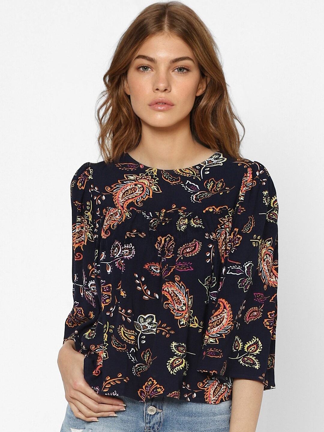 ONLY Blue Floral Regular Top