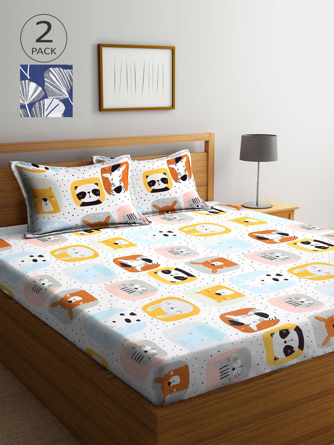 KLOTTHE White & Blue Cartoon Characters 210 TC 2 King Bedsheet with 4 Pillow Covers
KLOTTHE White & Blue Cartoon Characters 210 TC 2 King Bedsheet with 4 Pillow Covers