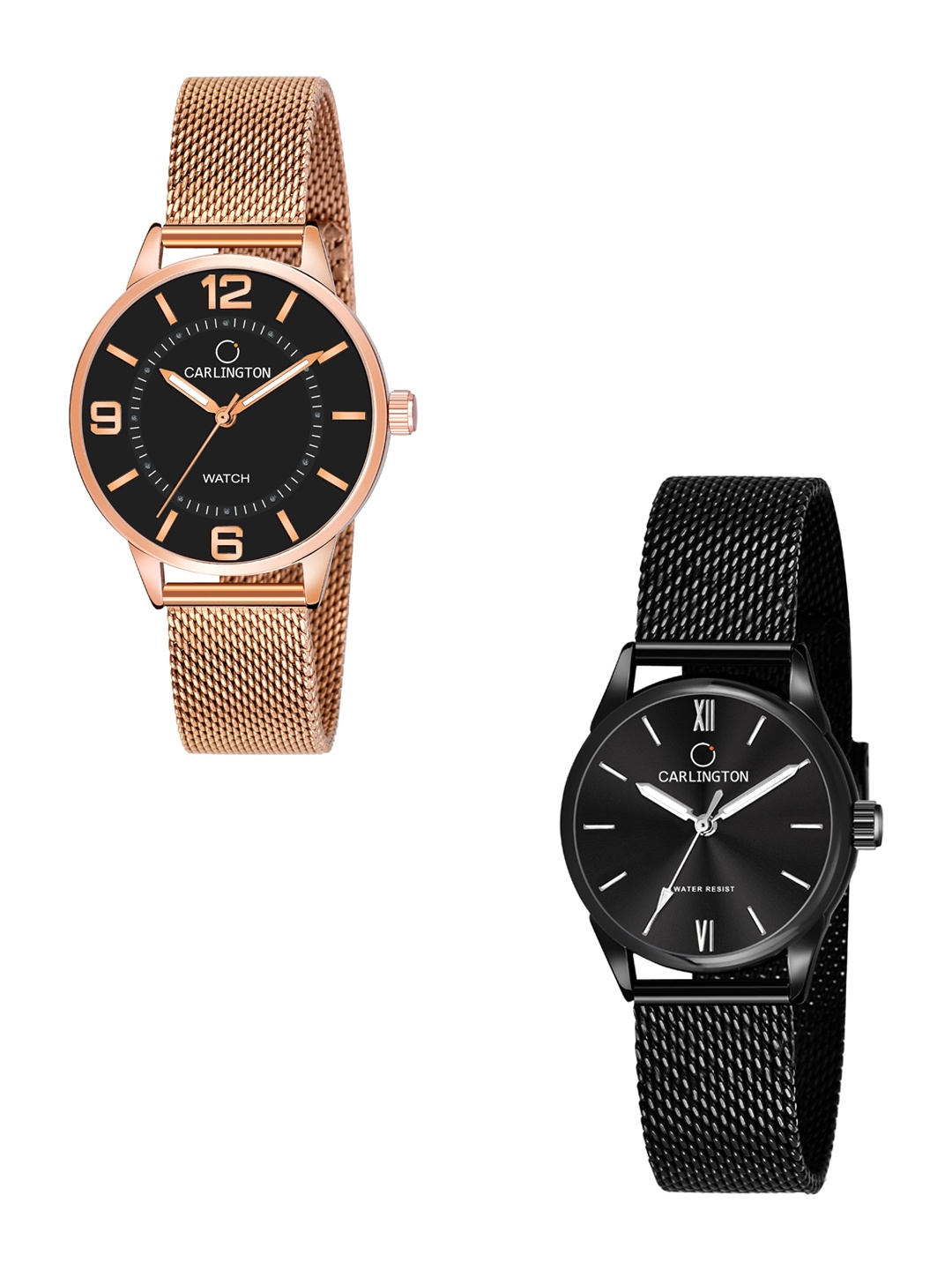 CARLINGTON Women Set of 2 Stainless Steel Bracelet Style Analogue Watches CT2002 & CT2008, Multi
CARLINGTON Women Set of 2 Stainless Steel Bracelet Style Analogue Watches CT2002 & CT2008, Multi