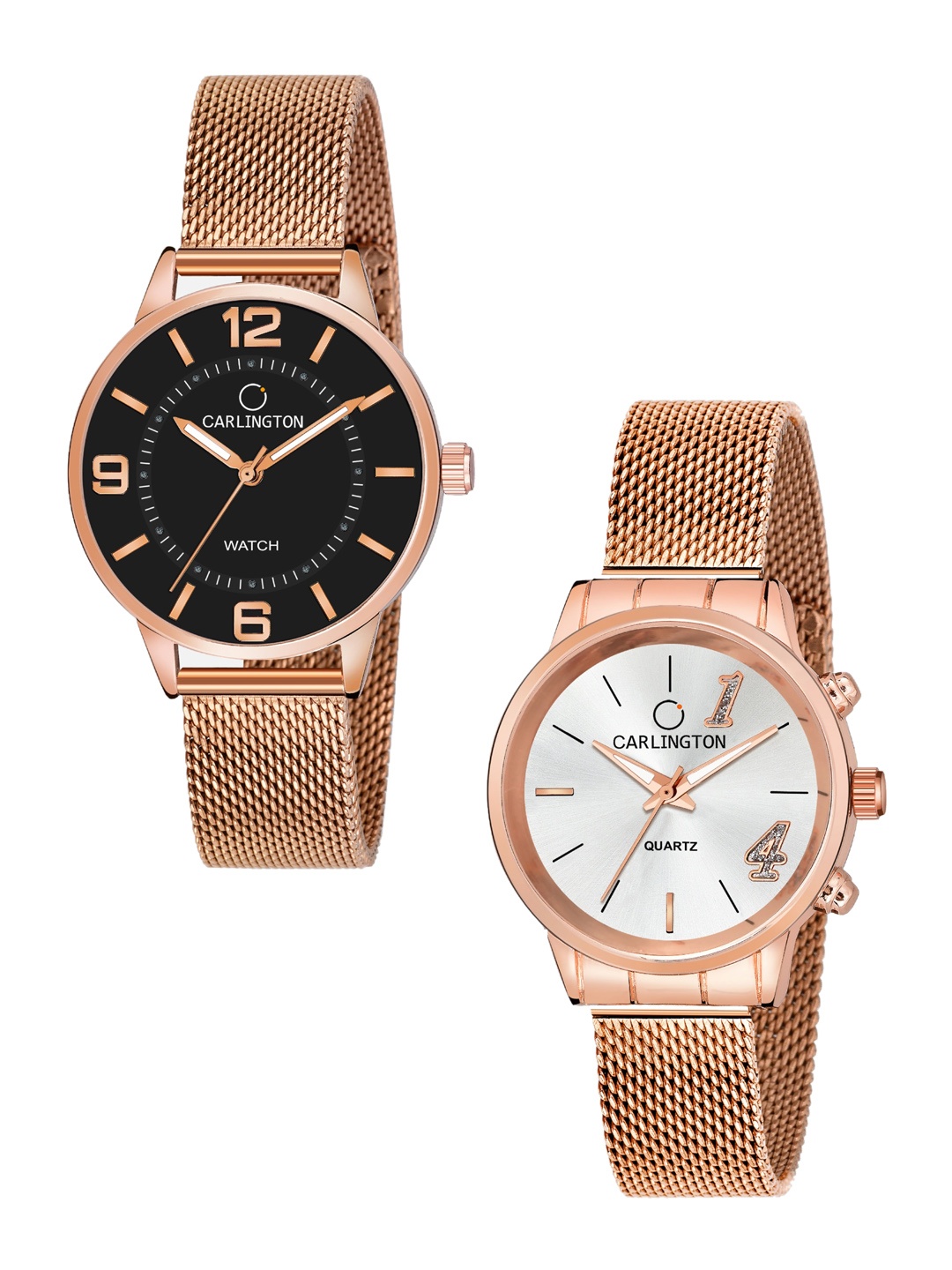CARLINGTON Women Set of 2 Stainless Steel Bracelet Style Analogue Watches CT2002 & CT2012, Multi
CARLINGTON Women Set of 2 Stainless Steel Bracelet Style Analogue Watches CT2002 & CT2012, Multi