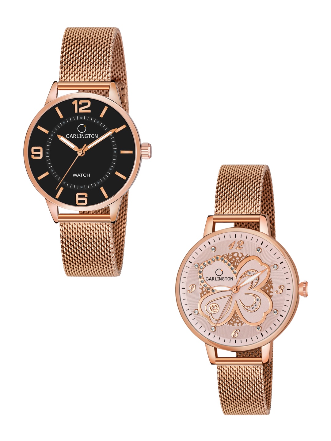 CARLINGTON Women Set of 2 Stainless Steel Bracelet Straps Analogue Watches CT2002 & CT2019, Multi
CARLINGTON Women Set of 2 Stainless Steel Bracelet Straps Analogue Watches CT2002 & CT2019, Multi