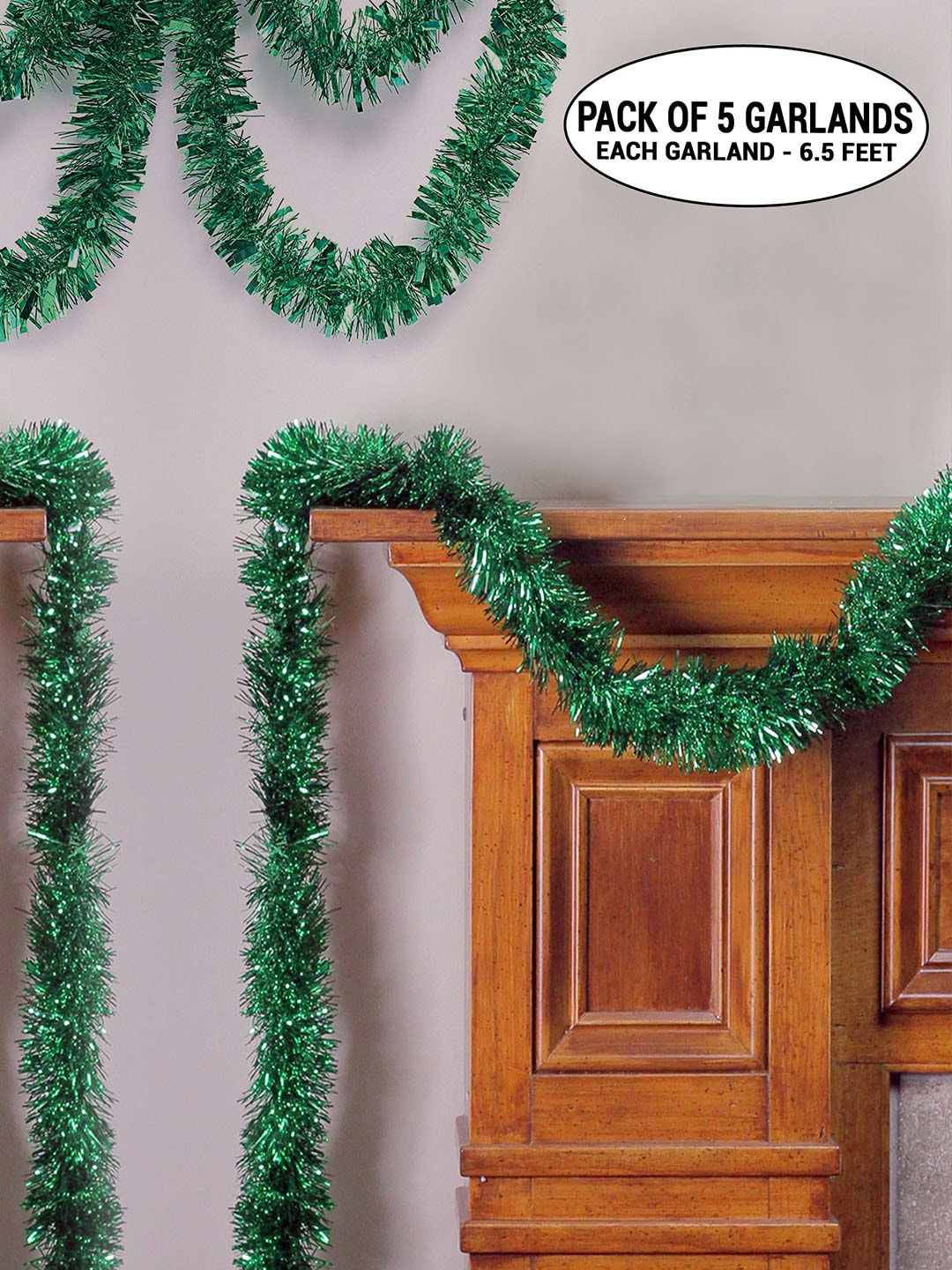 TIED RIBBONS Set of 5 Christmas Tree Decoration Garlands Ornaments Gift Pack, Green
TIED RIBBONS Set of 5 Christmas Tree Decoration Garlands Ornaments Gift Pack, Green