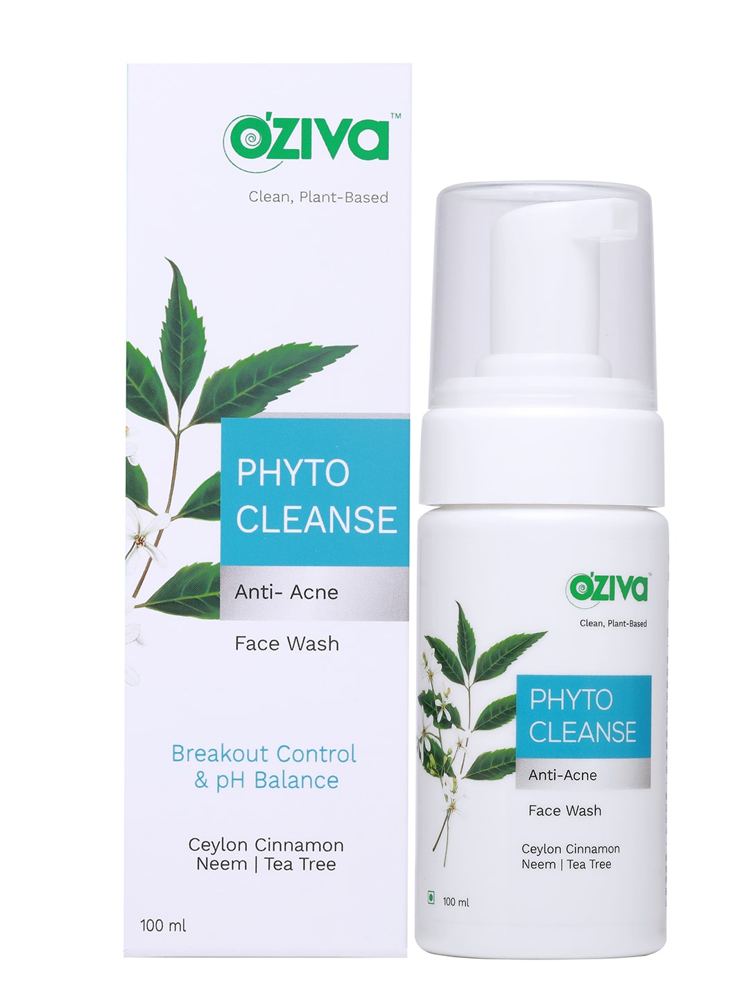 OZiva Phyto Cleanse Anti-Acne Face Wash for Acne Control & Pore Cleansing 100 ml, Green
OZiva Phyto Cleanse Anti-Acne Face Wash for Acne Control & Pore Cleansing 100 ml, Green
