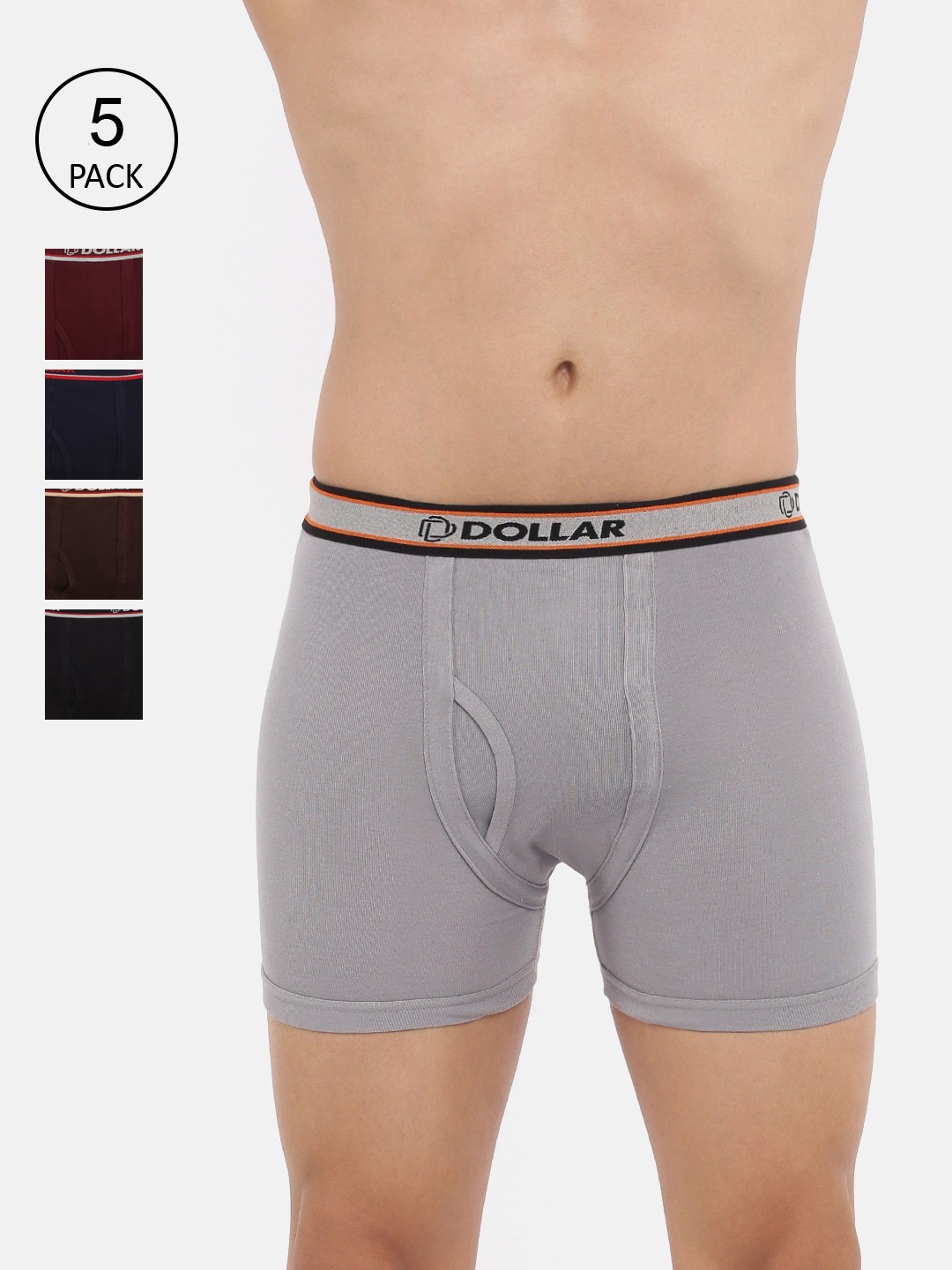 Dollar Bigboss Men's Solid Pack of 5 Combed Cotton Knitted Trunk MBTR-07-RIBRSD-PO5, Assorted
Dollar Bigboss Men's Solid Pack of 5 Combed Cotton Knitted Trunk MBTR-07-RIBRSD-PO5, Assorted
