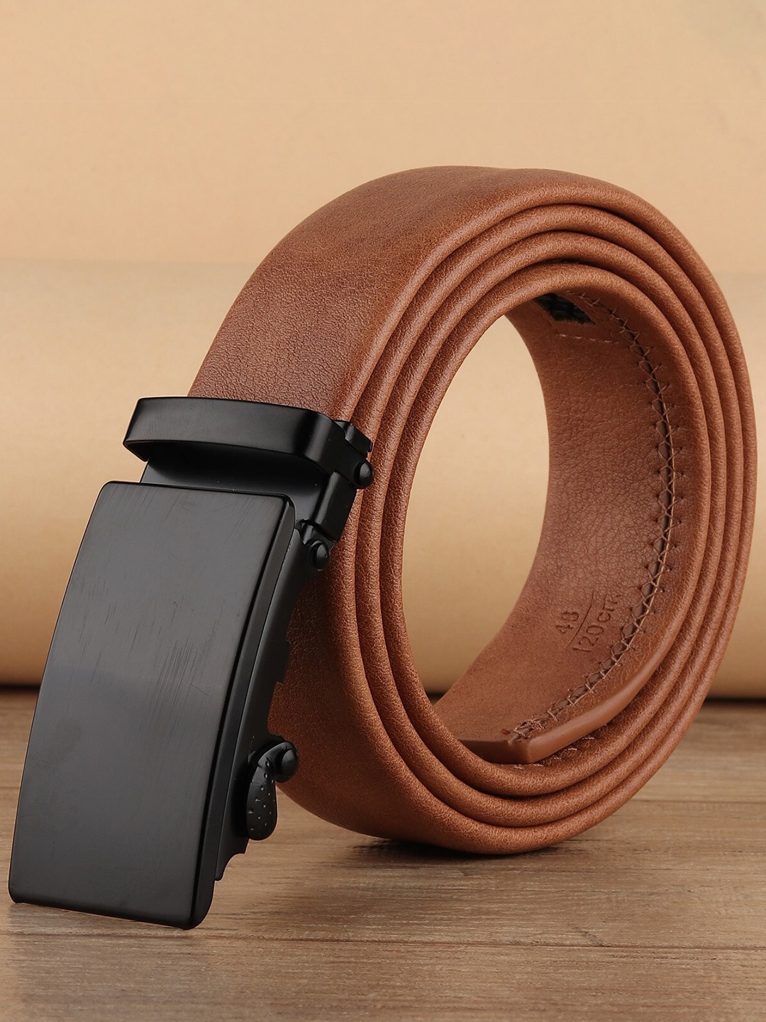 Kastner Men Brown & Black Textured Belt