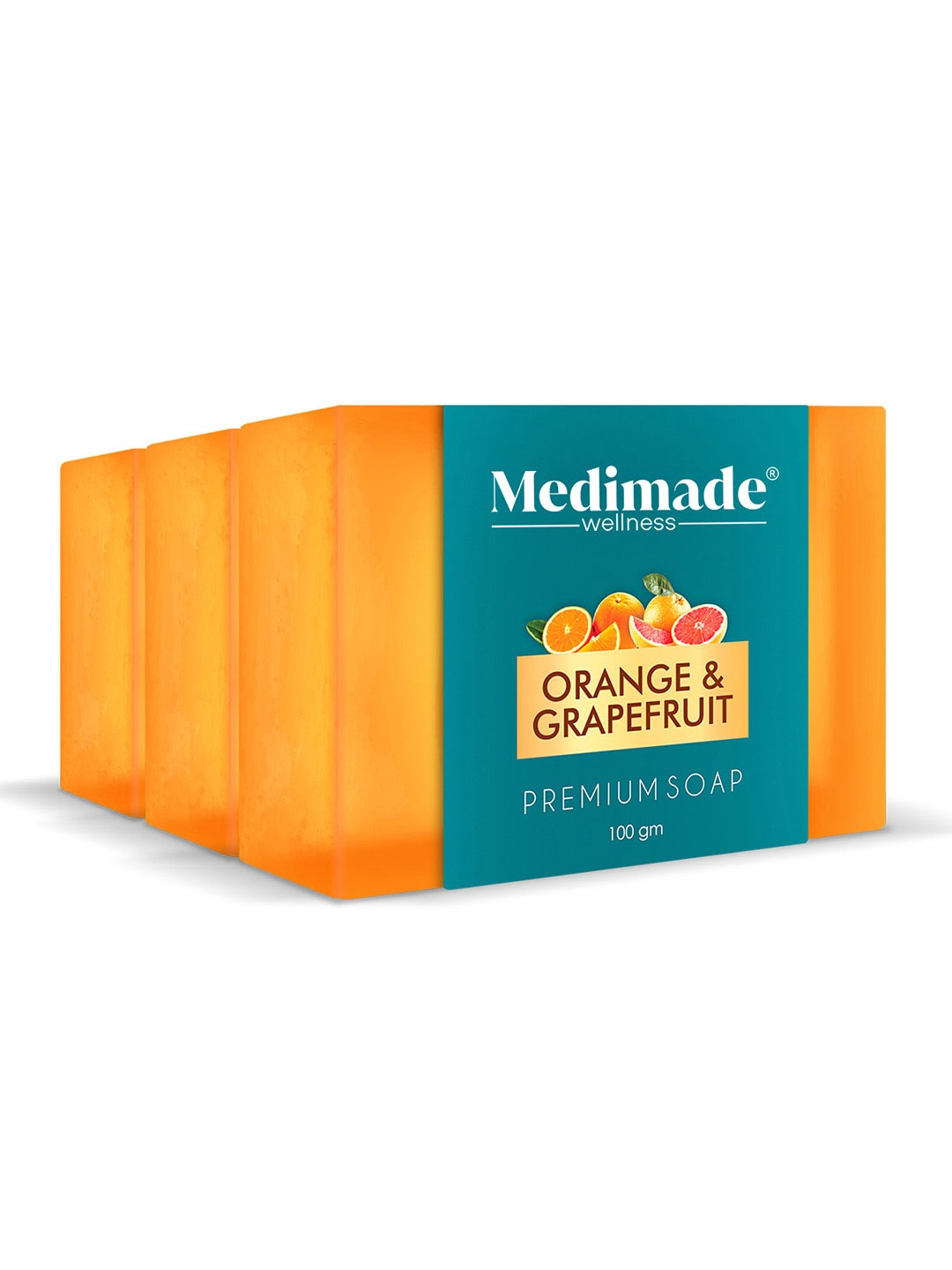 Medimade Set of 3 Orange & Grapefruit Premium Beauty Soap For Clear Complexion - 100g Each
Medimade Set of 3 Orange & Grapefruit Premium Beauty Soap For Clear Complexion - 100g Each