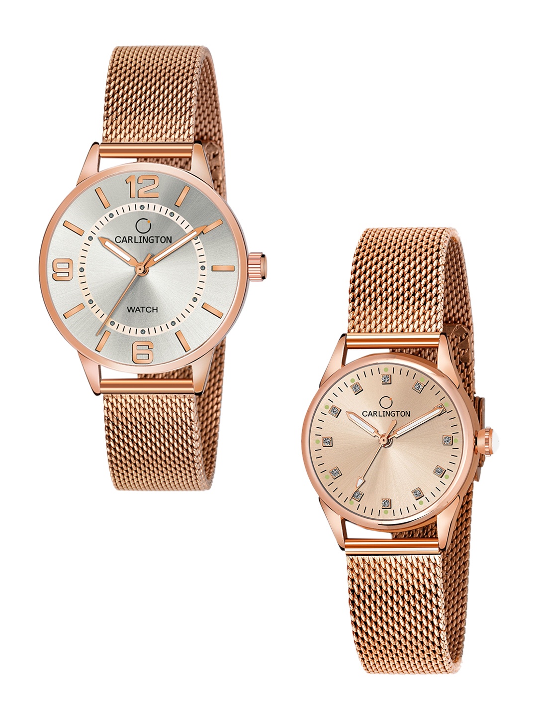 CARLINGTON Women Set Of 2 Bracelet Style Straps Analogue Watch CT2002 CT2003, Multi
CARLINGTON Women Set Of 2 Bracelet Style Straps Analogue Watch CT2002 CT2003, Multi