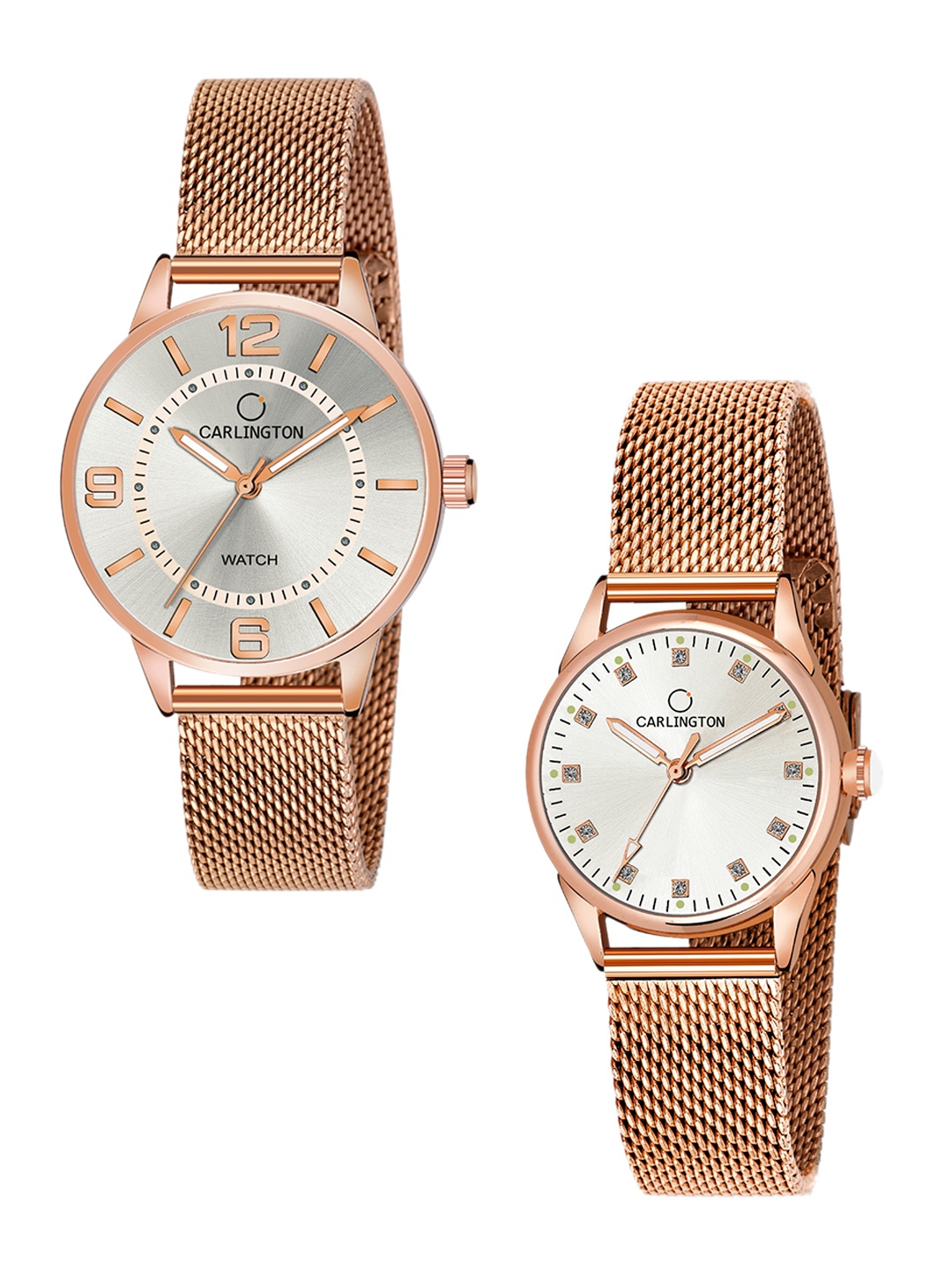 CARLINGTON Women Set Of 2 Multicoloured Dial & Stainless Steel Bracelet Straps Analogue Watch CT2002 RoseWhite-CT2003 RoseWhite, Multi
CARLINGTON Women Set Of 2 Multicoloured Dial & Stainless Steel Bracelet Straps Analogue Watch CT2002 RoseWhite-CT2003 RoseWhite, Multi