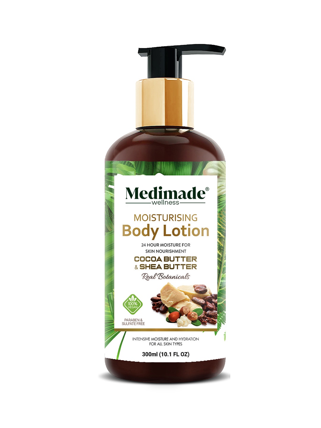 Medimade Cocoa Butter & Shea Butter Moisturizing Body Lotion - 300 ml, Coffee brown
Medimade Cocoa Butter & Shea Butter Moisturizing Body Lotion - 300 ml, Coffee brown