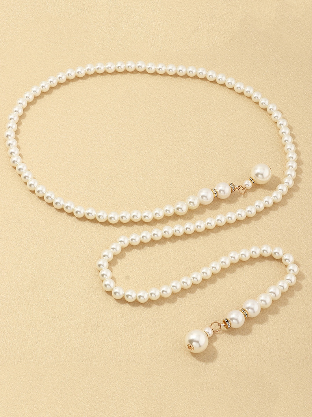 URBANIC Women White Pearl Body Chain