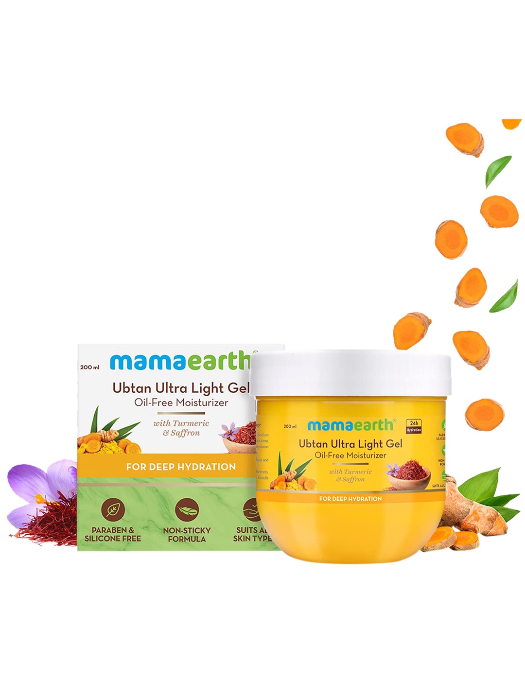 Mamaearth Ubtan Ultra Light Gel Oil-free Moisturizer With Turmeric & Saffron For Hydration, Yellow
Mamaearth Ubtan Ultra Light Gel Oil-free Moisturizer With Turmeric & Saffron For Hydration, Yellow