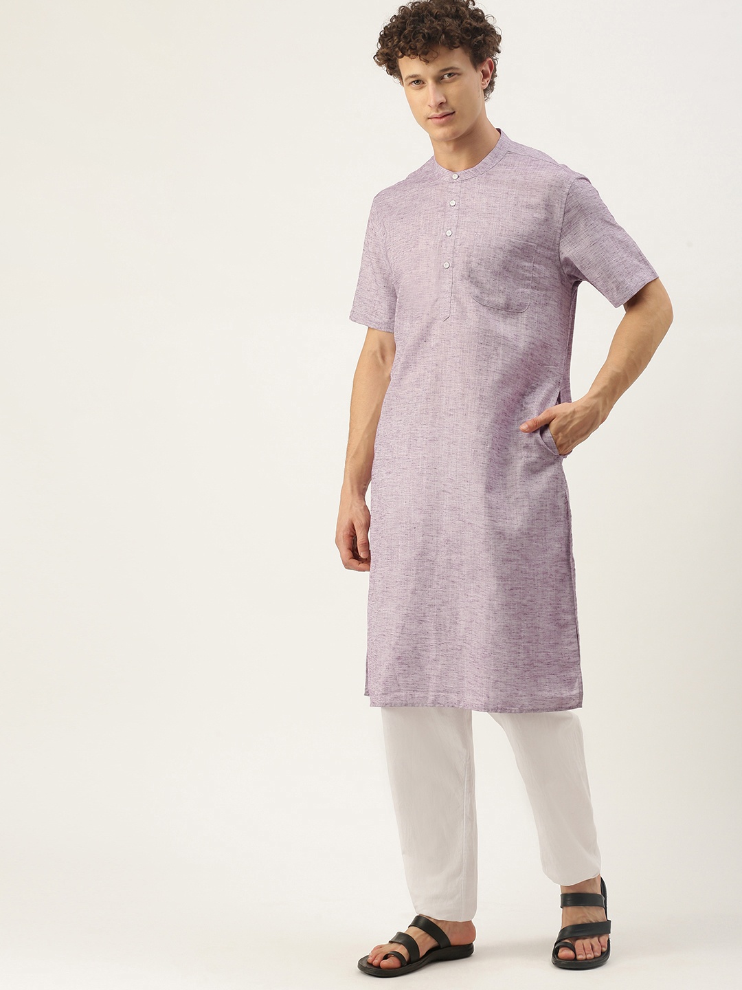 IVOC Men Purple Kurta