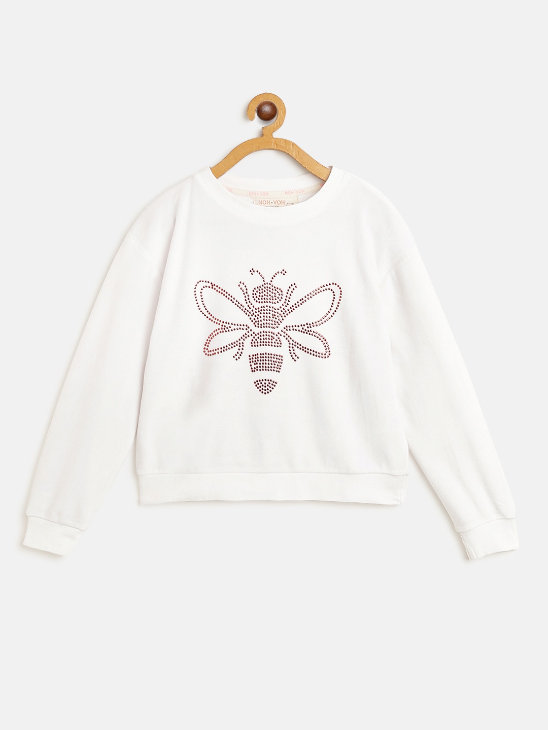 Noh Voh - SASSAFRAS Kids Girls White & Red Dragonfly Studded Velour Finish Sweatshirt
Noh Voh - SASSAFRAS Kids Girls White & Red Dragonfly Studded Velour Finish Sweatshirt