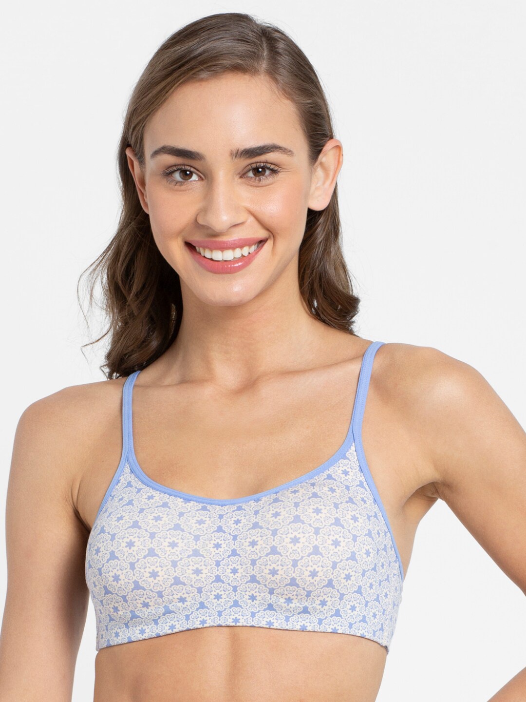 Jockey Women Non Wired Non Padded Super Combed Cotton Stretch Full Coverage Beginners Bra, Blue
Jockey Women Non Wired Non Padded Super Combed Cotton Stretch Full Coverage Beginners Bra, Blue