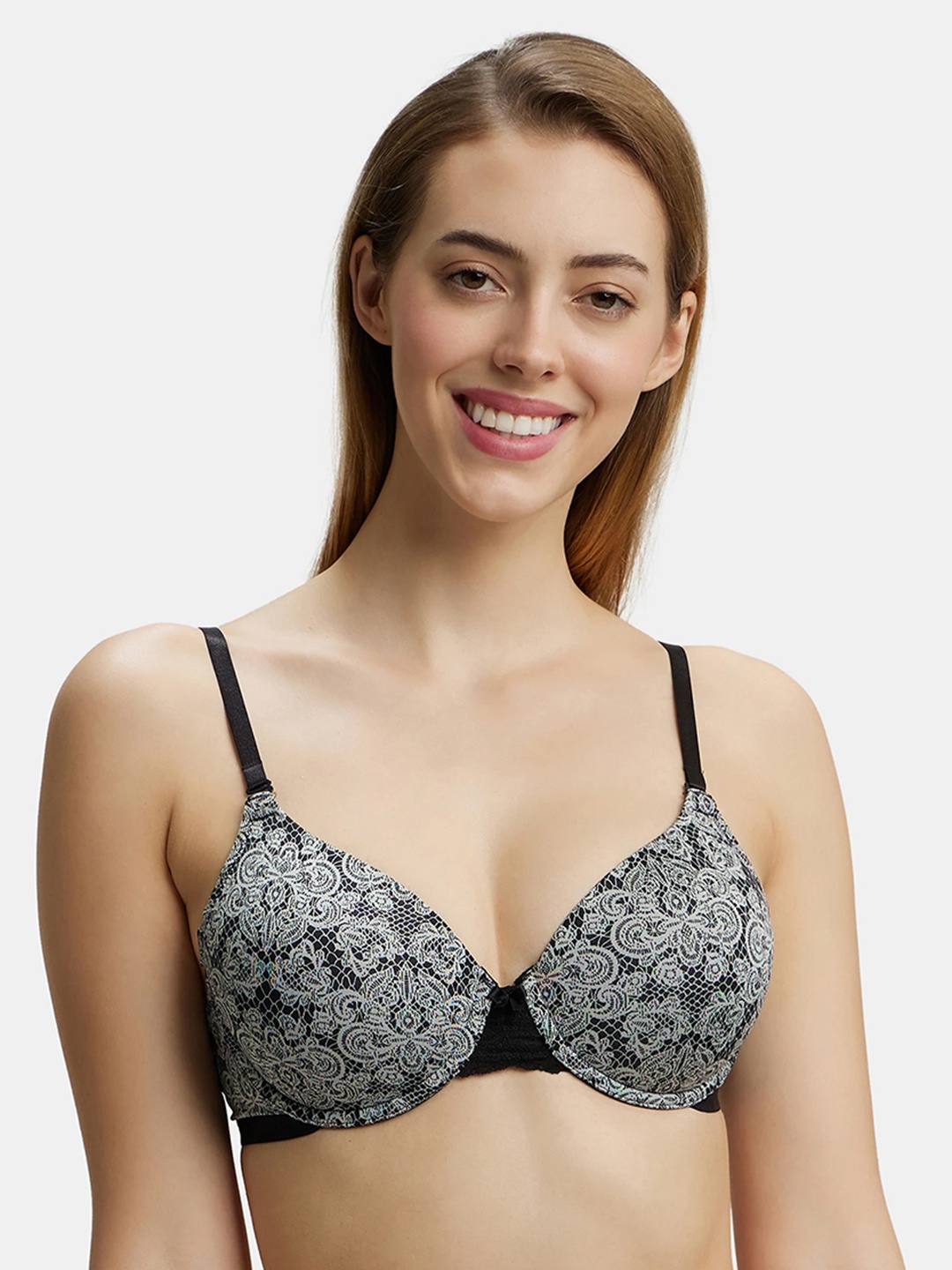 Jockey Under Wired Padded Soft Touch Full Coverage Multiway Styling Tshirt Bra-1817, Black
Jockey Under Wired Padded Soft Touch Full Coverage Multiway Styling Tshirt Bra-1817, Black