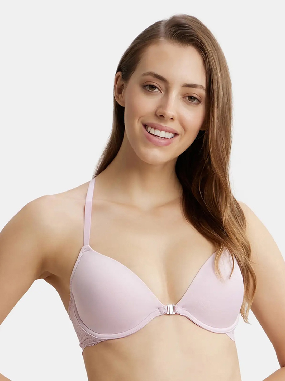 Jockey Under Wired Padded Soft Touch Full Coverage Lace Back Styling Tshirt Bra-1815, Pink
Jockey Under Wired Padded Soft Touch Full Coverage Lace Back Styling Tshirt Bra-1815, Pink