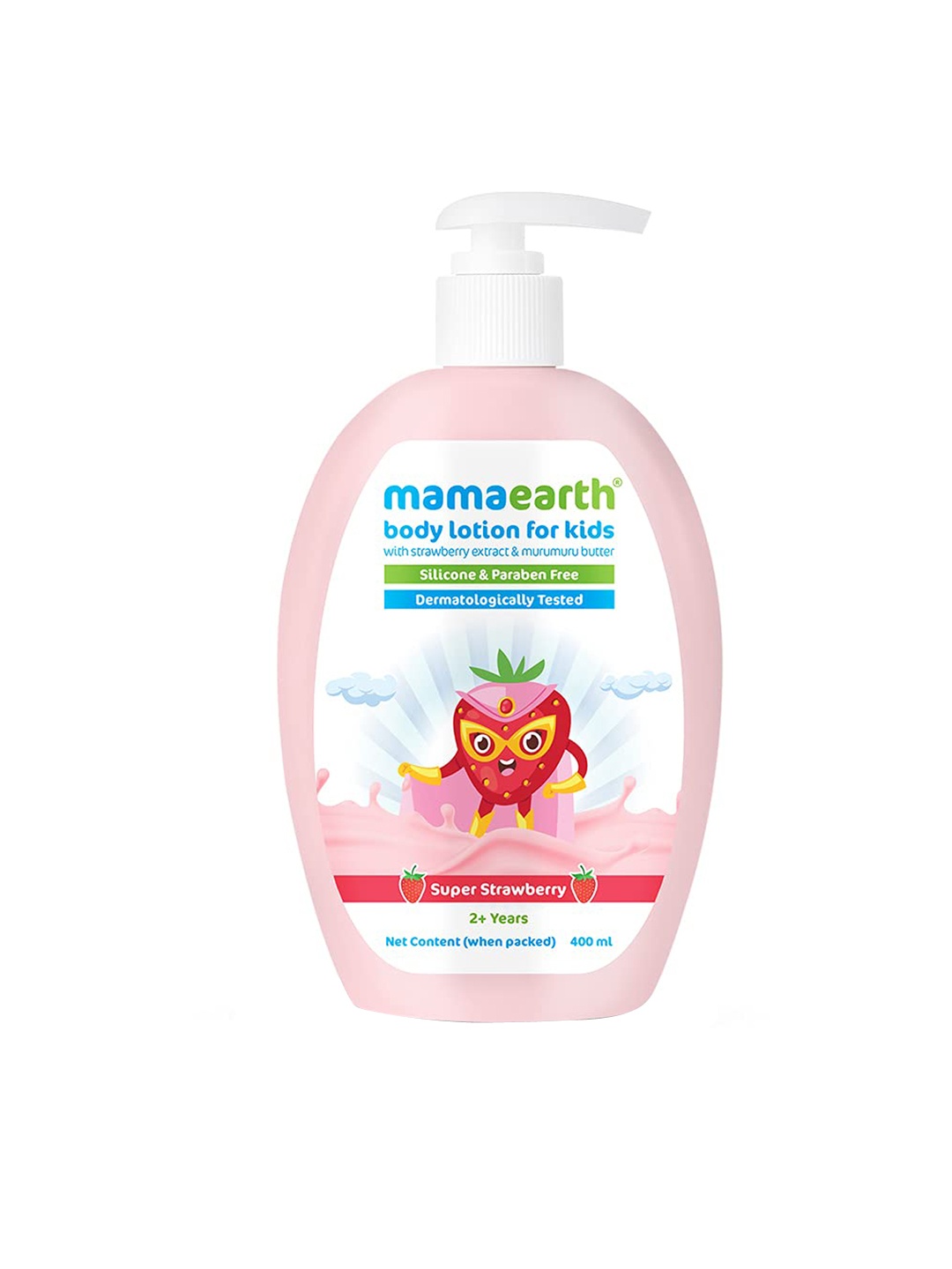 Mamaearth Kids Super Strawberry Body Lotion with Strawberry & Murumuru Butter - 400 ml, Pink
Mamaearth Kids Super Strawberry Body Lotion with Strawberry & Murumuru Butter - 400 ml, Pink