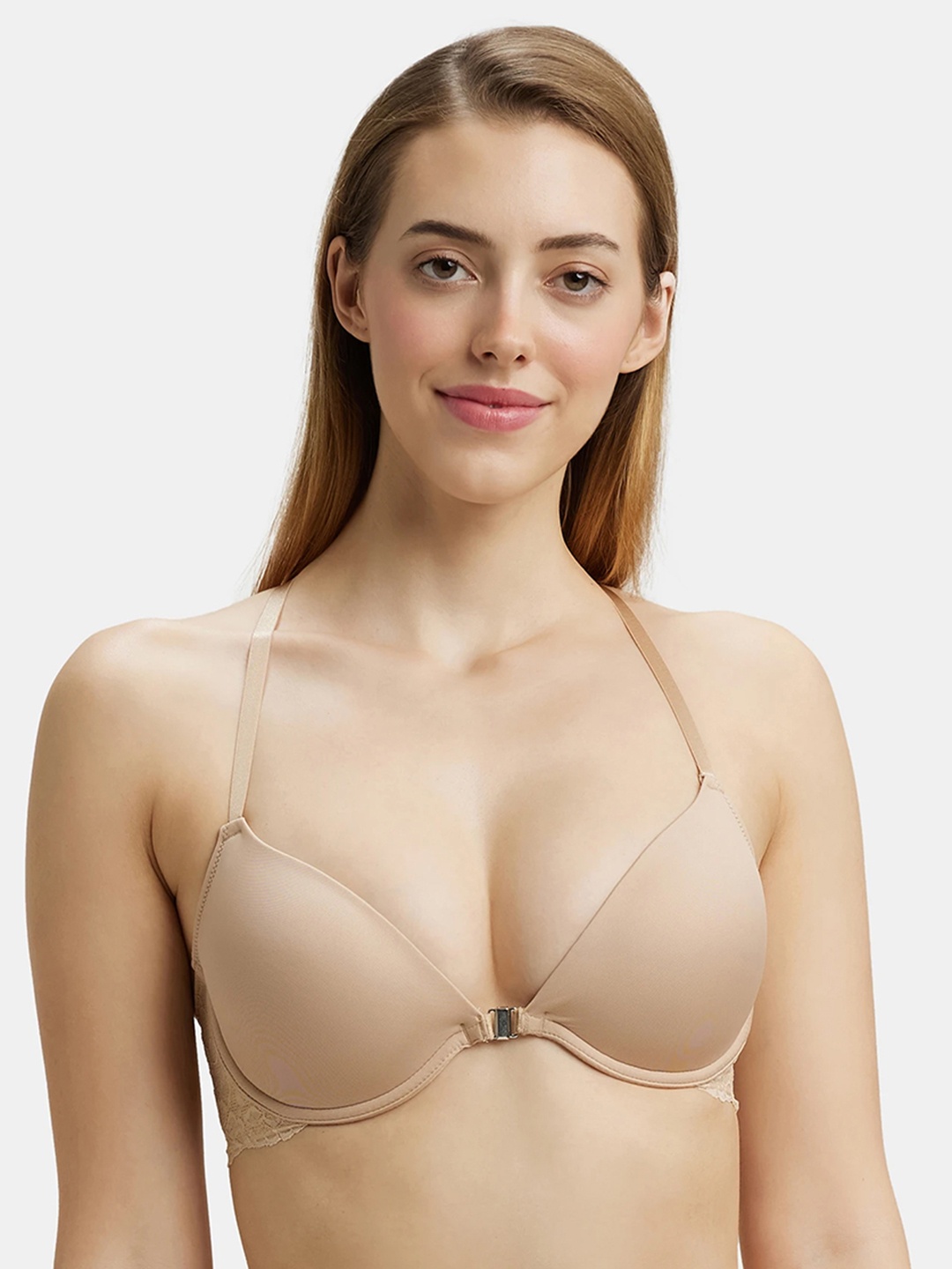 Jockey Under Wired Padded Soft Touch Full Coverage Lace Back Styling Tshirt Bra-1815, Beige
Jockey Under Wired Padded Soft Touch Full Coverage Lace Back Styling Tshirt Bra-1815, Beige
