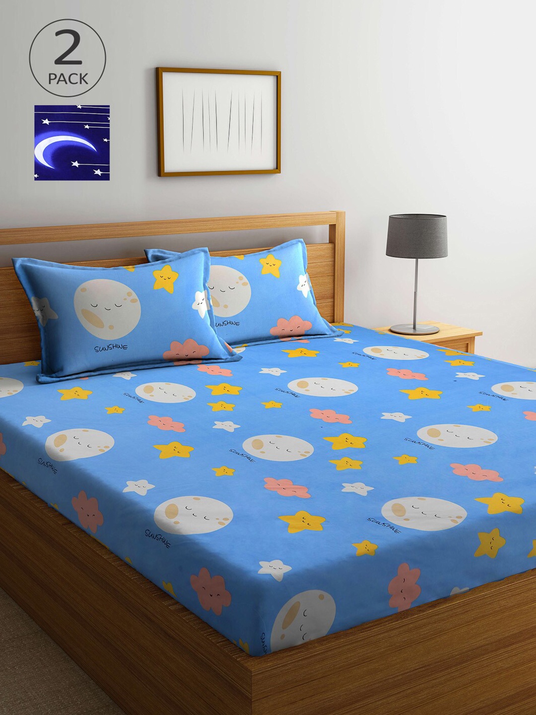 Arrabi Blue & Navy Blue Cartoon Characters 210 TC 2 King Bedsheet with 4 Pillow Covers
Arrabi Blue & Navy Blue Cartoon Characters 210 TC 2 King Bedsheet with 4 Pillow Covers