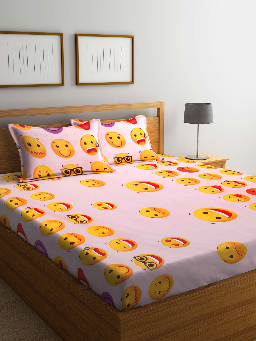 KLOTTHE Pink & Yellow Cartoon Characters 210 TC King Bedsheet with 2 Pillow Covers
KLOTTHE Pink & Yellow Cartoon Characters 210 TC King Bedsheet with 2 Pillow Covers