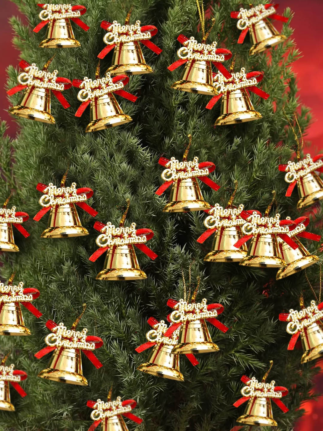 TIED RIBBONS Set of 12 Gold-Toned & Red Christmas Tree Decoration Ornaments Gift Pack
TIED RIBBONS Set of 12 Gold-Toned & Red Christmas Tree Decoration Ornaments Gift Pack