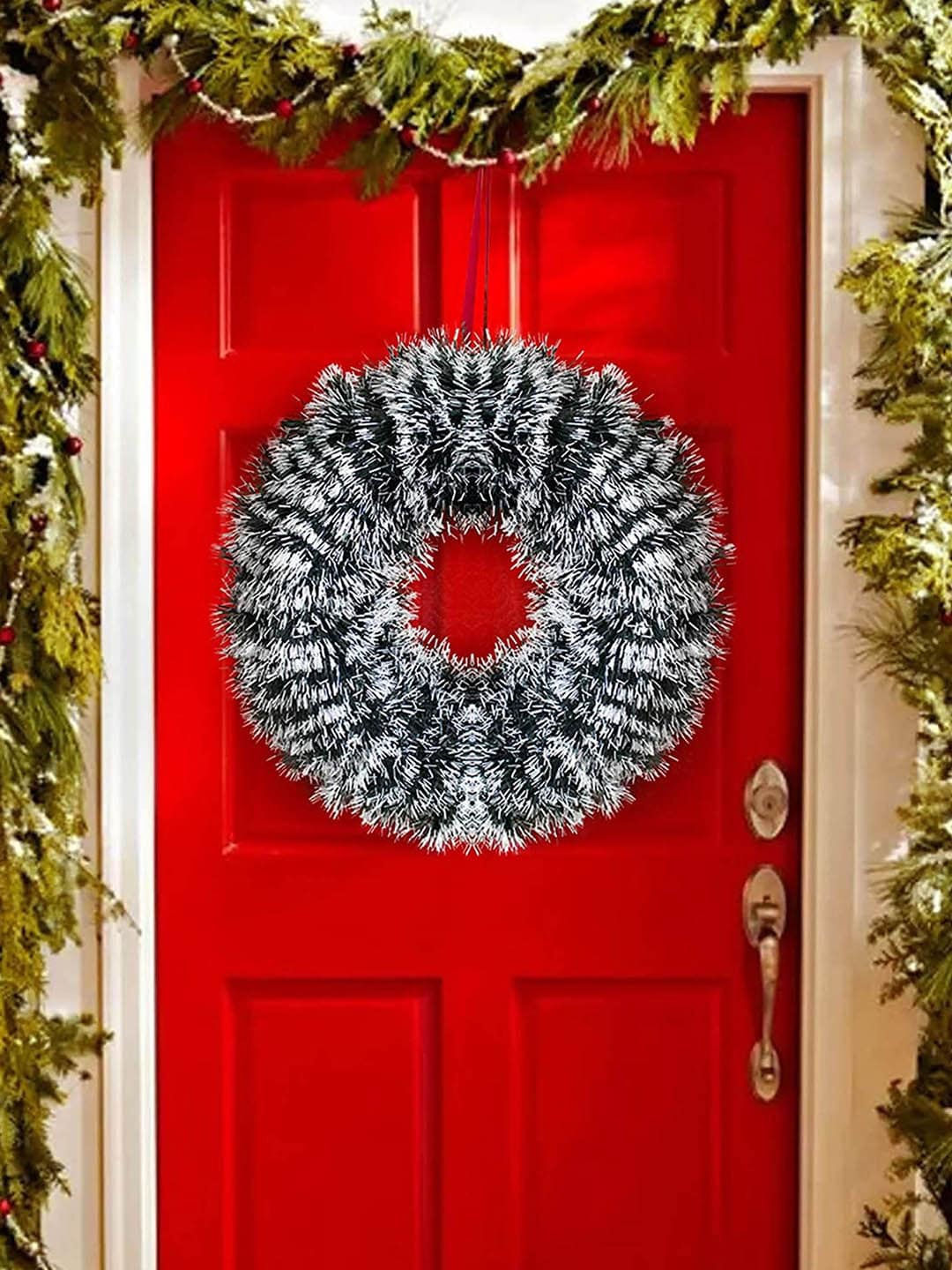 TIED RIBBONS White & Black Round Christmas Decoration Wreath Wall Decor Door Hanging, Multi
TIED RIBBONS White & Black Round Christmas Decoration Wreath Wall Decor Door Hanging, Multi