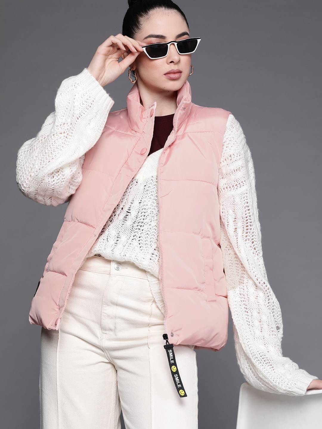 JC Mode Women Pink Padded Jacket