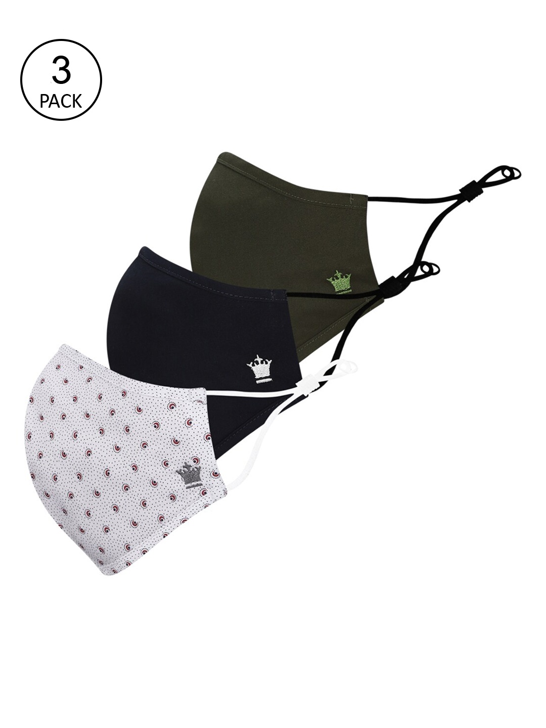 Louis Philippe Men Pack Of 3 Assorted 3-Ply Cotton Reusable Protective Outdoor Masks
Louis Philippe Men Pack Of 3 Assorted 3-Ply Cotton Reusable Protective Outdoor Masks