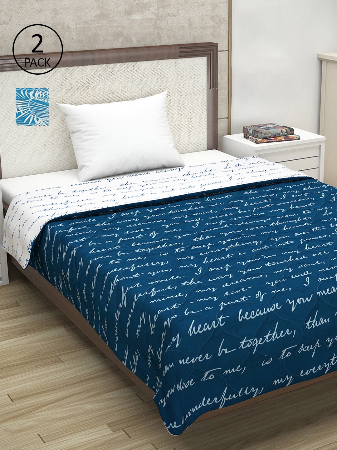 Divine Casa Purple & Navy Blue Set of 2 Floral Mild Winter 150 GSM Single Bed Comforters
Divine Casa Purple & Navy Blue Set of 2 Floral Mild Winter 150 GSM Single Bed Comforters