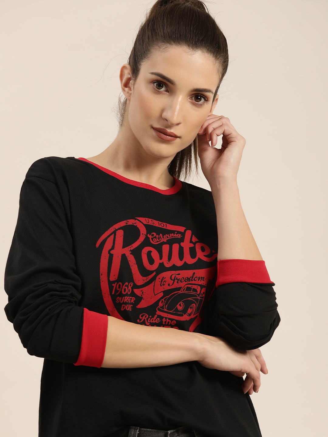 DILLINGER Women Black Typography Printed Drop-Shoulder Sleeves Cotton Boxy T-shirt
DILLINGER Women Black Typography Printed Drop-Shoulder Sleeves Cotton Boxy T-shirt