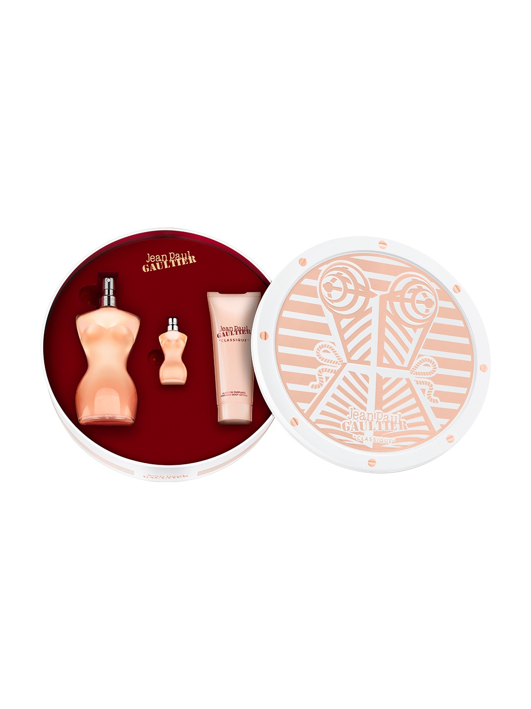 Jean Paul Gaultier Classique Eau de Toilette with Body Lotion & Miniature, Transparent
Jean Paul Gaultier Classique Eau de Toilette with Body Lotion & Miniature, Transparent