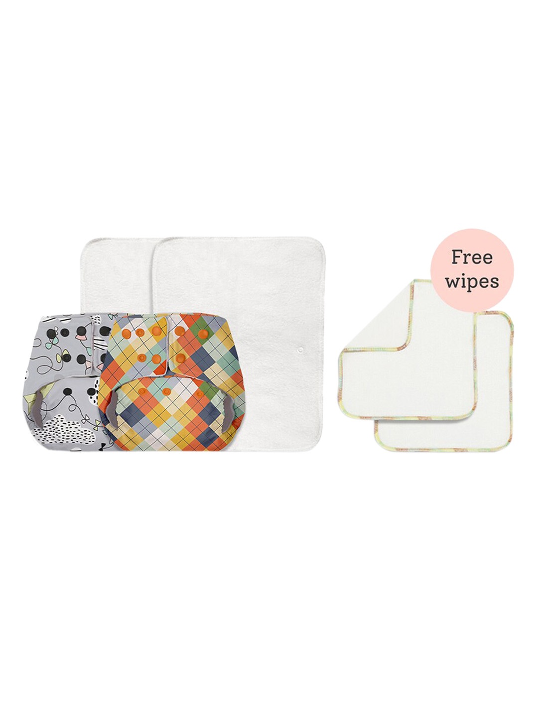 BASIC by SuperBottoms Set Of 4 Sustainable Reusable Cloth Diaper Sustainable Reusable Wipe, Multi
BASIC by SuperBottoms Set Of 4 Sustainable Reusable Cloth Diaper Sustainable Reusable Wipe, Multi