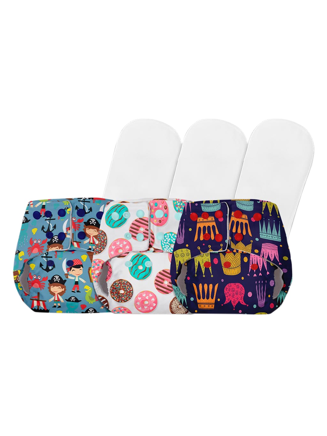 BASIC by SuperBottoms Infants Pack of 3 Sustainable Reusable Diapers with Dry feel Inserts, Blue
BASIC by SuperBottoms Infants Pack of 3 Sustainable Reusable Diapers with Dry feel Inserts, Blue